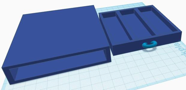 Box With Sliding In-And-Out Drawer