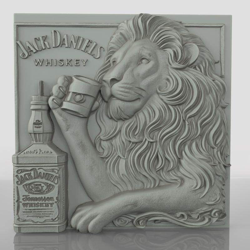 Lion Jack Daniels Decor