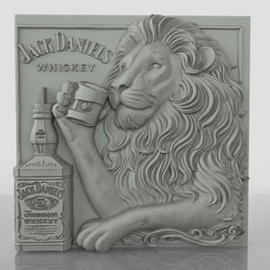 Lion Jack Daniels Decor