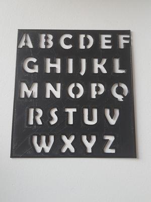 Alphabet stencil