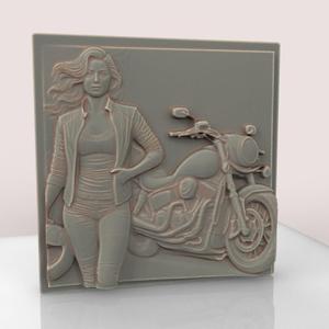 Motor Classic Journey Bas-Relief Figures - STL File-1