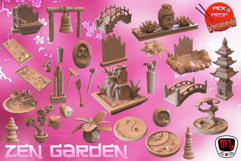 Zen Garden props (Pick A Prop! Chopstick Unleashed!)