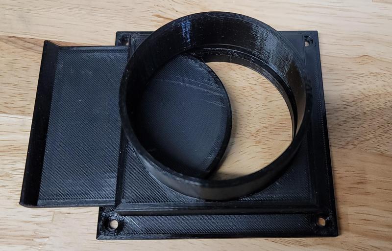 Enclosure 3” exhaust adapter with blast gate