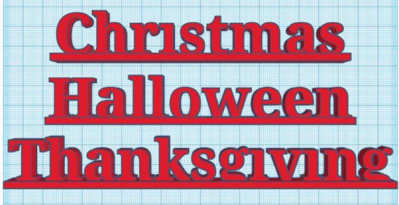 Holiday Signs For House With Bottom Stand (NEEDS SUPPORTS)