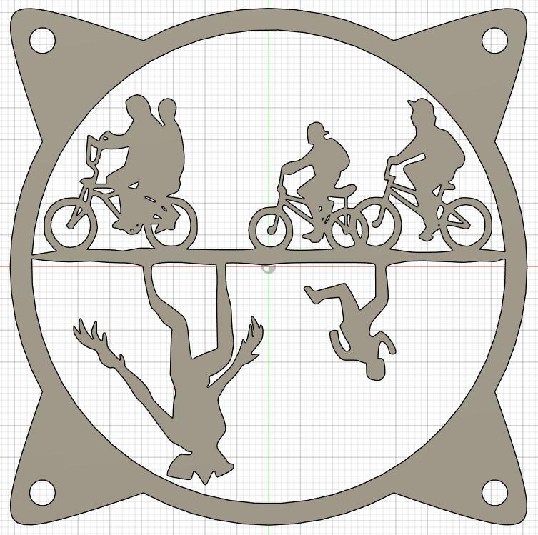 Stranger Things Logo FAN COVER 120 mm