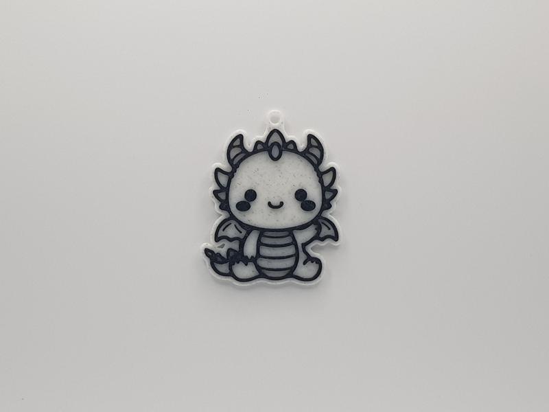 Baby Dragon Waving Keychain