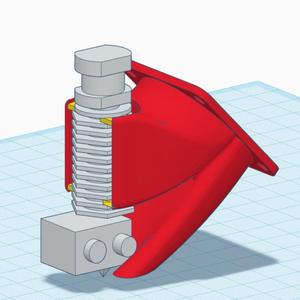 Wanhao i3 mini hexagon hotend adapted 2-in-1 fan duct: extruder and filament cooler for E3D V6 and others