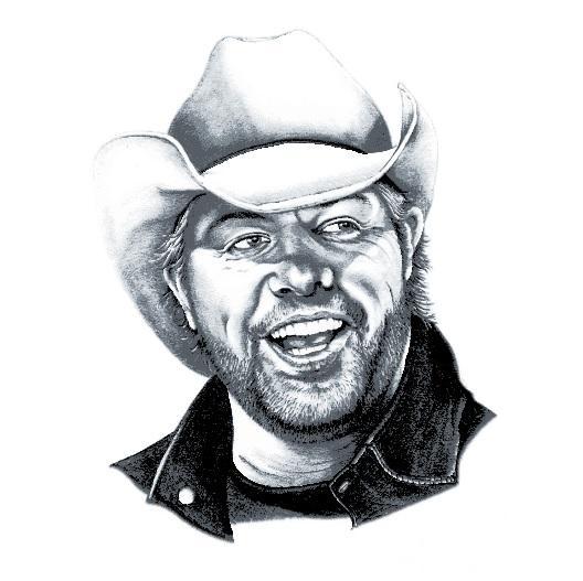 HueForge - Toby Keith - Grayscale