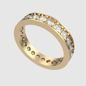 Radiant Circular Eternity Band 3D print