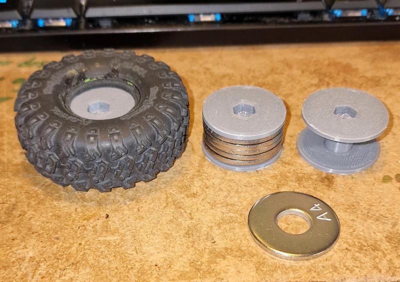 Weighted Wheels for Axial AX24 (1/24 AX24 XC-1 4WS CRAWLER)