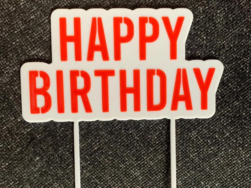 Happy Birthday Cake Topper