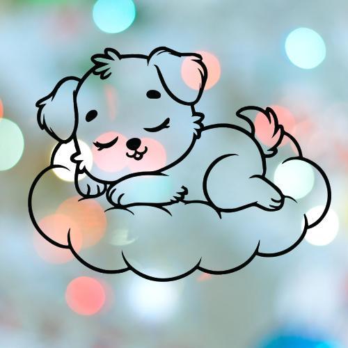 Dog Boy Sleeping On Cloud Cookie Cutter