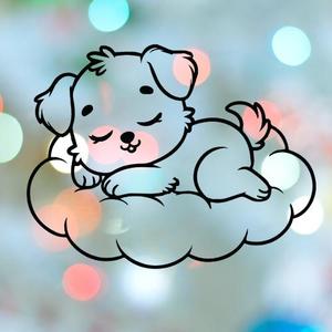 Dog Boy Sleeping On Cloud Cookie Cutter