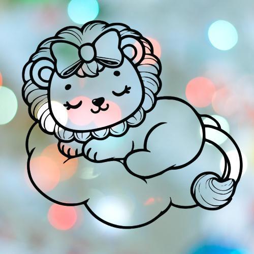 Lion Girl Sleeping On Cloud Cookie Cutter