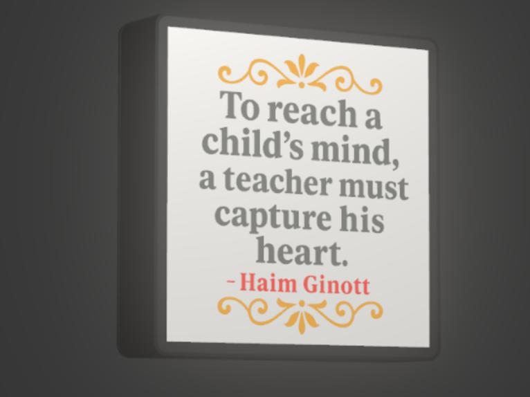 Light box- Teacher's Quote 