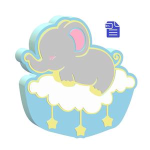 Sleepy Elephant Bath Bomb Mold - includes 1pc + 2pc + 3pc molds