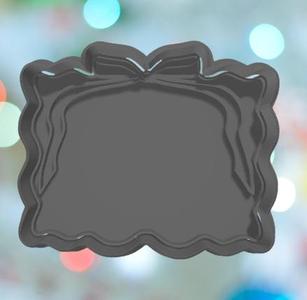 Wavey Plaque With Ribbon Cookie Cutter