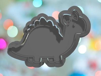 Dinosaur Brachiosaurus With Bow   Cookie Cutter