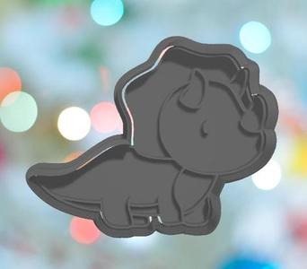 Dinosaur Triceratops Cookie Cutter