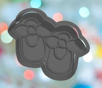 Baby Shower Baby Girl Shoes Cookie Cutter
