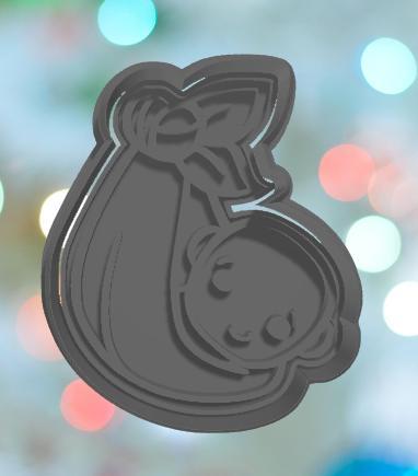 Baby Shower Baby In Blanket Cookie Cutter