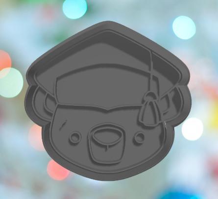 Graduation Bear Cookie Cutter