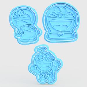 Doraemon cookie cutter set of 3