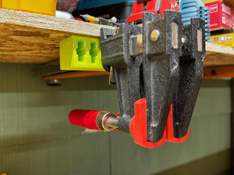 Bessey Undermount Clamp Storage (OpenSCAD Parametric)