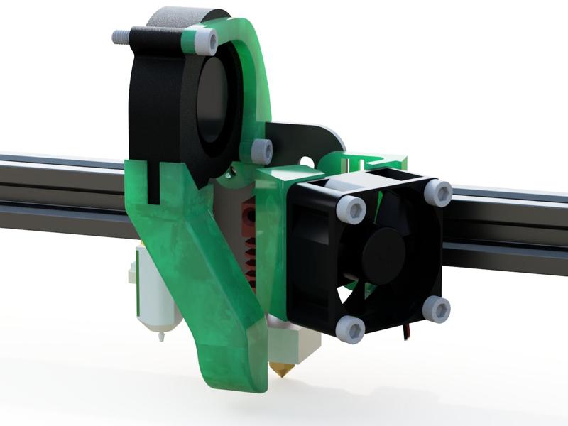 Ender 3 - High Airflow Hotend [5015 & 4020 fans] with BL touch!