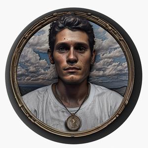 John Mayer medallion pendant
