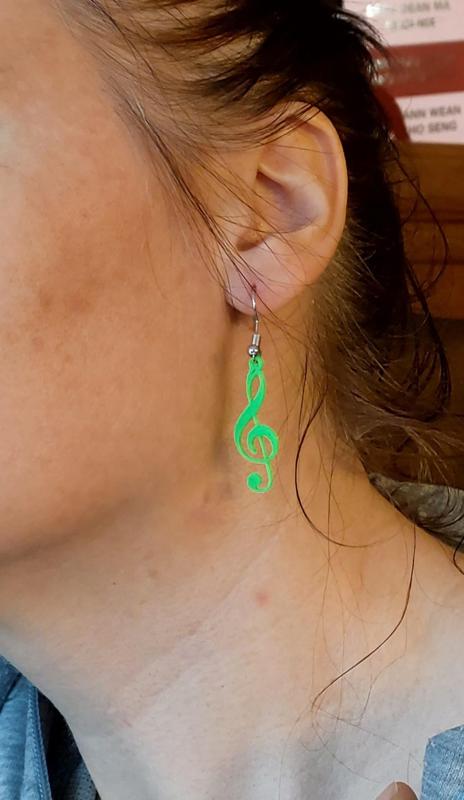 Ohrring Violinschlüssel - Treble clef earring