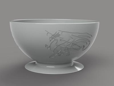 Bowl with dragons