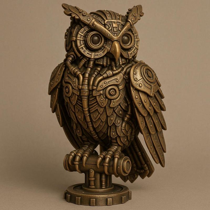 Steampunk Owl Figurine