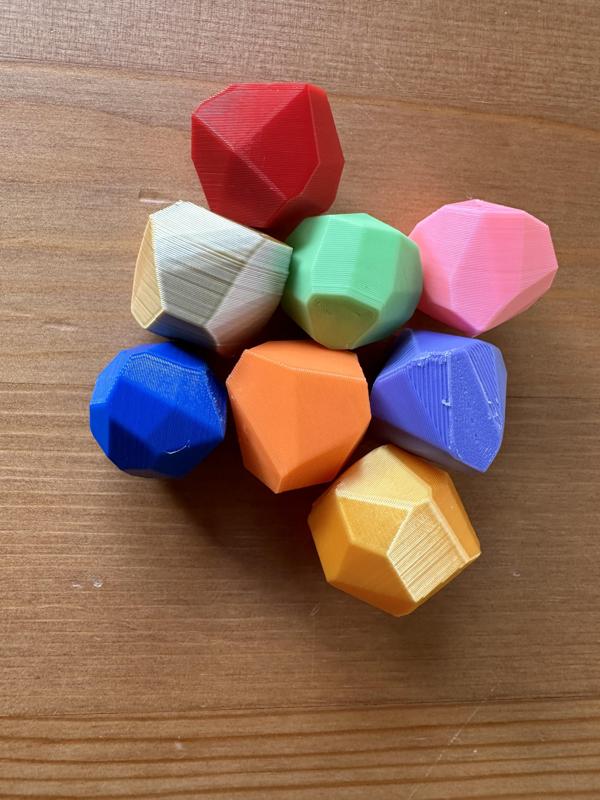 Fidget Gems and rocks (about 20mm)  for treasure chests, gold hordes, general models, D&D, games, dioramas etc.