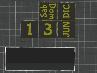 Calendario Español Cubos