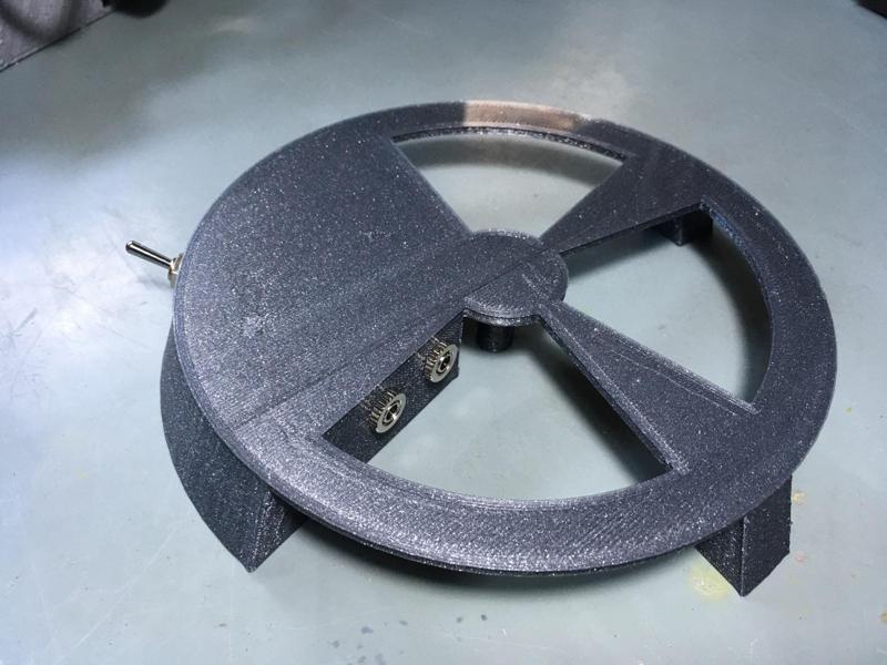 Round Stand with embeded stereo audio switcher