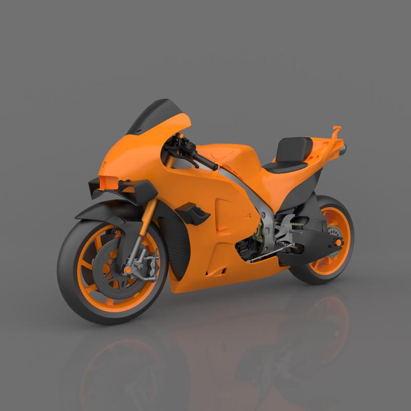 Racing  Motorcycle  MotoGP Ready to Print STL File