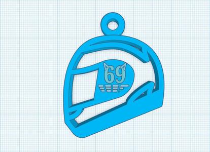 Casco de moto llavero