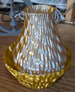 Crinkle Vase and Candy Bowl.  