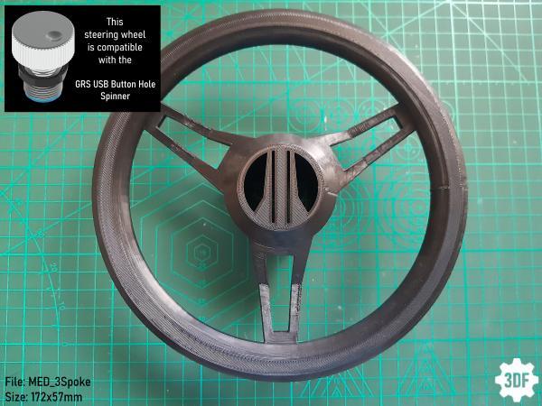 Arcade Spinner Steering Wheel - STL VERSION! - GRS USB Button Hole Spinner Compatible