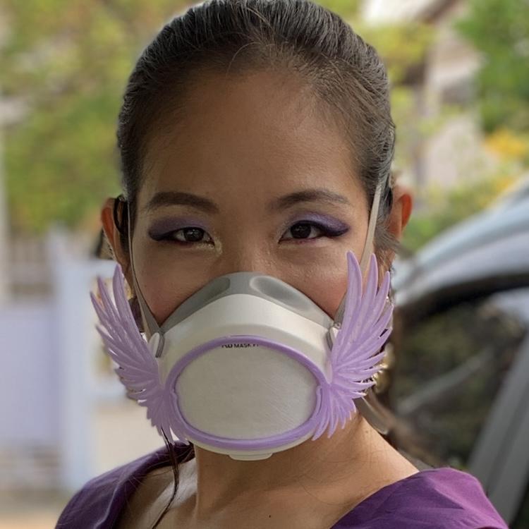 Snap-in decoration for Flo Mask, with wings!