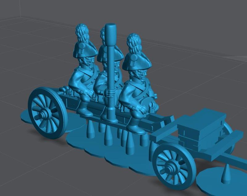 6-15mm Austrian Horse Artillery Guns (with Wurst Seats) and Riders NAP-AU-9