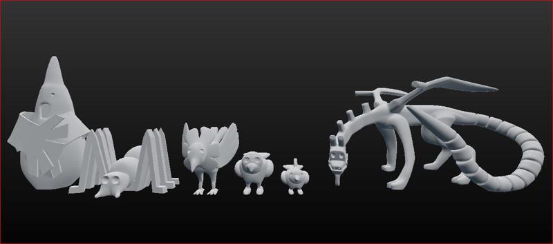 Clay figures from Deidara