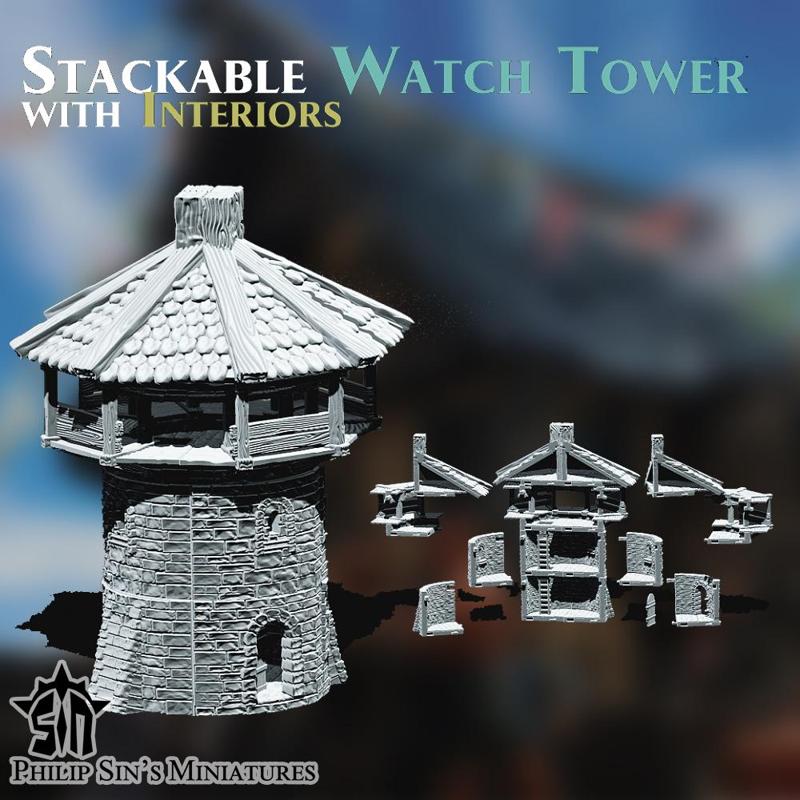 Stackable Watch Tower with Interiors