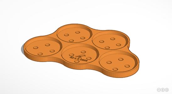 40mm Movement Tray (5 miniatures grouped)