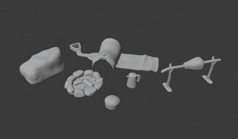 28mm scale Wild West Campsite Set