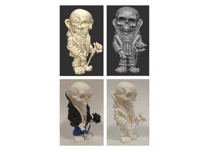 Skeleton with a flower