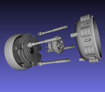 Soviet Orion Nuclear Pulse Drive Assembly (5 items)