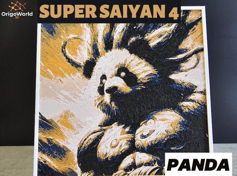 Super Saiyan 4 Panda with customizable framework