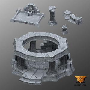 Forgotten Temple - Temple, columns and assets